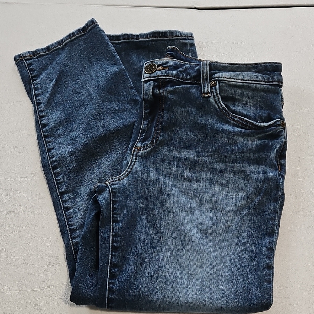 Kut from the Kloth Women's Dark Blue Cropped Jeans